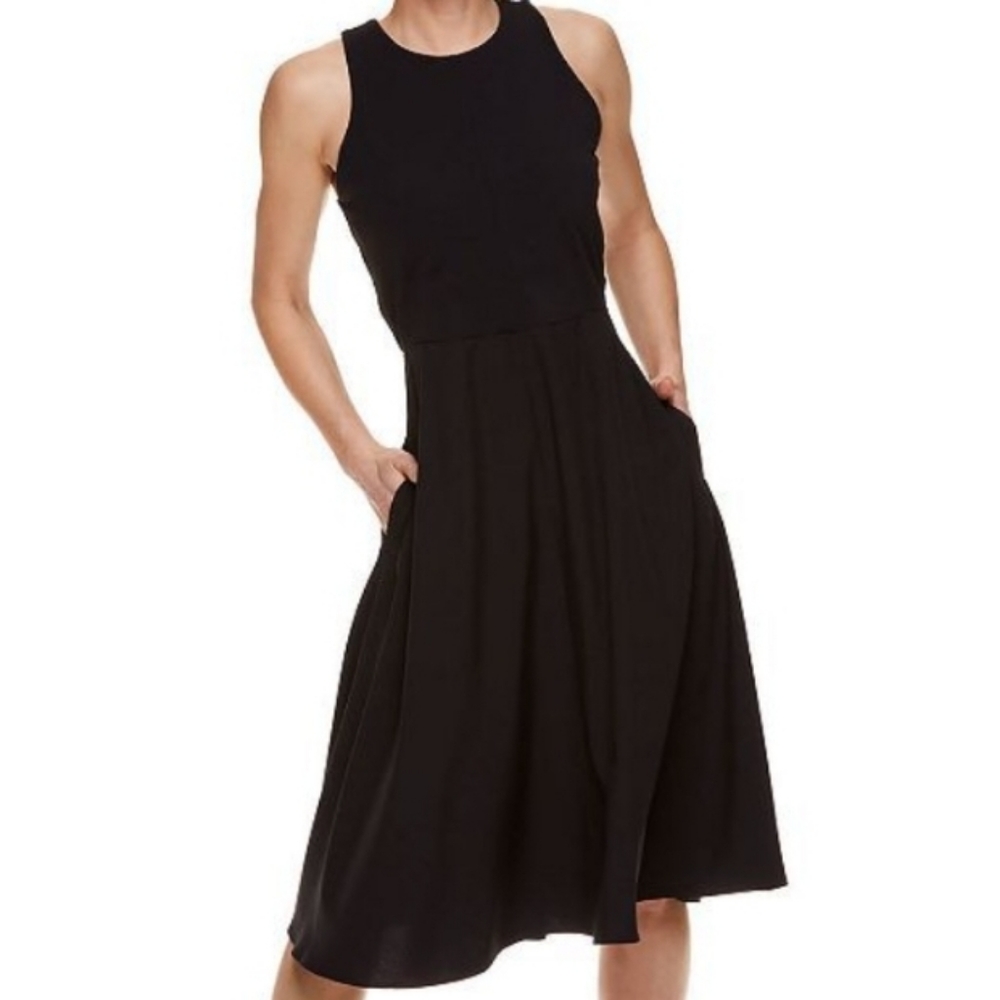 Gaiam women's midi dress with bra cups & POCKETS! Size XL